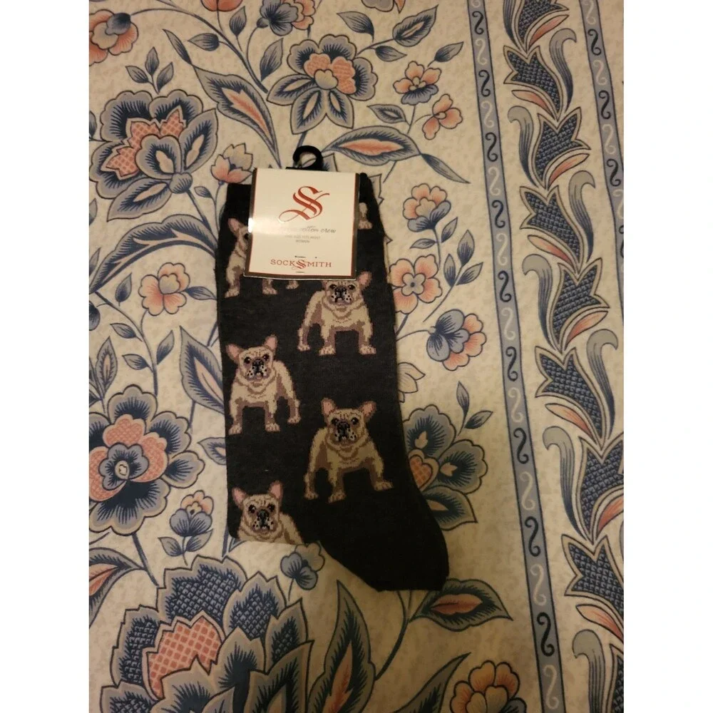 Socksmith French Bulldog Pattern Crew Socks